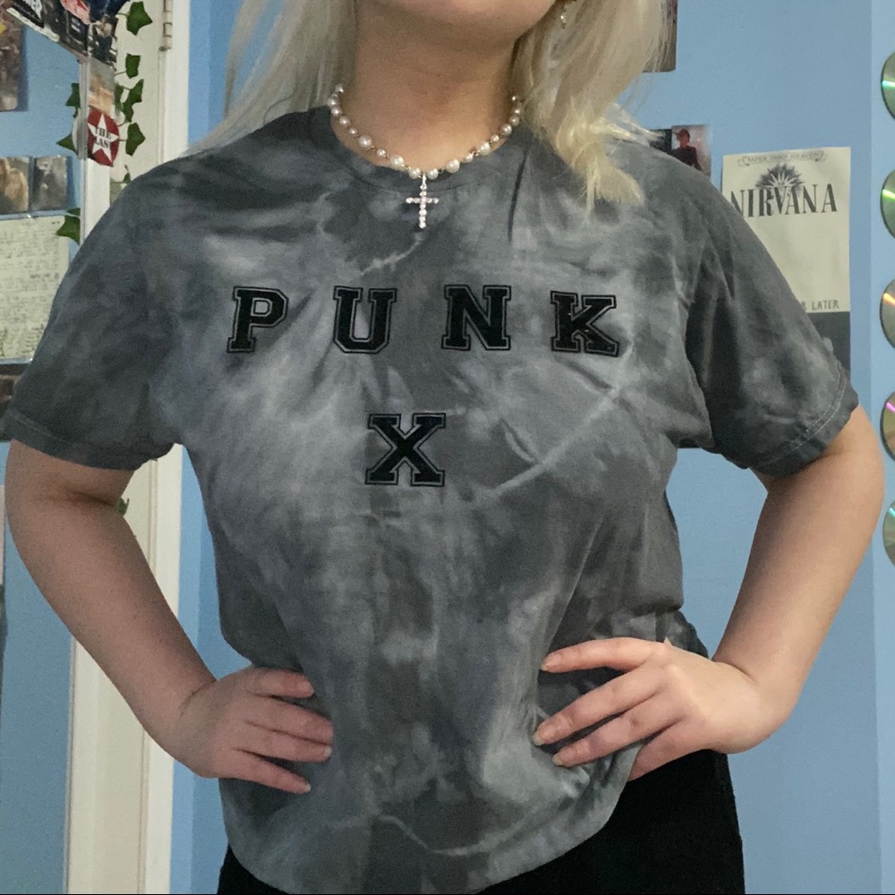Tie dye punk tshirt
